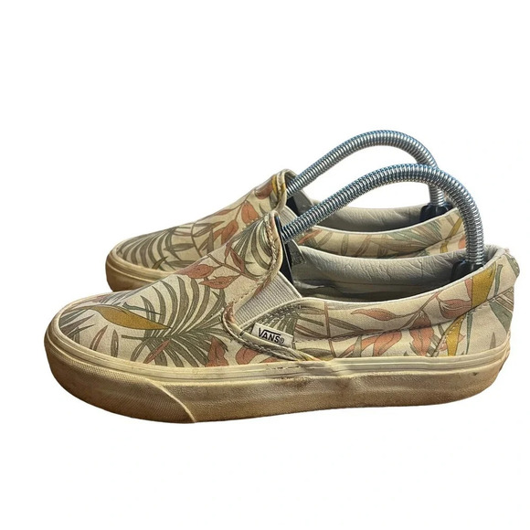 Vans Classic Slip-on California Floral Marshmallow Canvas Sneaker Unisex M7/W8.5 - Picture 4 of 9